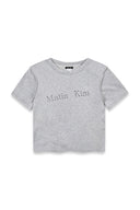 DIAGONAL LOGO REVERSIBLE CROP TOP IN GRAY image 15