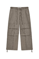PATCH POINT WASHED COTTON PANTS IN BROWN image 12
