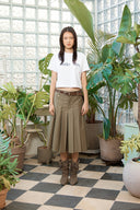 LOGO THREAD POINT CROP TOP IN WHITE image 5