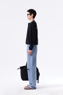 BACK LOGO SHEER CARDIGAN FOR MEN IN BLACK image 20
