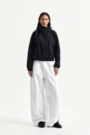DRAWSTRING HEM CARGO PANTS IN IVORY image 9