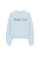 BACK LOGO SHEER CARDIGAN FOR WOMEN IN LIGHT BLUE image 13