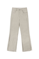 SIDE PINTUCK POINT PANTS IN CHARCOAL GREY image 2