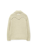 HANDMADE COLLAR KNIT CARDIGAN FOR MEN IN BUTTER image 13