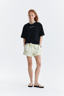 EMBROIDERY SMALL LOGO OVERSIZE TOP IN BLACK image 9