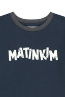 MATIN LOGO RINGER CROP TOP IN NAVY image 3