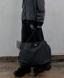 4WAY SIGNATURE LOGO TOTE BAG (BLACK DENIM) IN BLACK