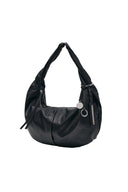 TWIST HANDLE SMALL HOBO BAG IN BLACK image 8
