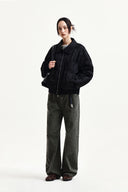 SMALL LOGO SHIRRING JUMPER IN BLACK image 18
