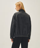 DENIM HARRINGTON JACKET IN GRAY image 3
