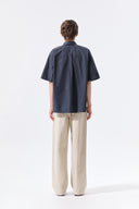 HALF SLEEVE POCKET SHIRT IN CHARCOAL GREY image 8