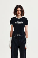 STUD LOGO RINGER TOP IN BLACK image 15