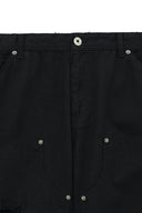 DISTRESSED DOUBLE KNEE WORK PANTS FOR MEN IN BLACK image 15