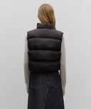 W CLASSIC LOGO CROP DOWN VEST IN BLACK image 3