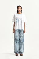 PANEL SEMI WIDE DENIM PANTS IN LIGHT BLUE image 11