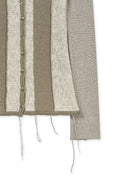 COLOR BLOCK SLIM KNIT CARDIGAN IN CHARCOAL GREY image 4