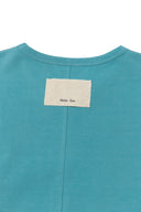 STITCH PRINTING DETAIL CROP TOP IN TURQUOISE BLUE image 4