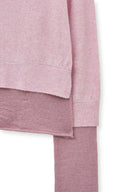 LAYERED TEXTURE KNIT CARDIGAN IN LILAC image 14