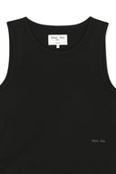 HEM TIE DETAIL SLEEVELESS TOP IN BLACK image 14