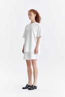 EMBROIDERY SMALL LOGO OVERSIZE TOP IN WHITE image 17