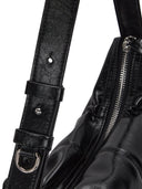 HALF SHIRRING RIBBON ROUND BAG IN BLACK image 4