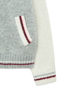 HIGH NECK RAGLAN KNIT ZIP UP FOR WOMEN IN IVORY image 14