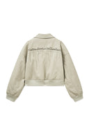 FAUX LEATHER OUTPOCKET JUMPER IN LIGHT GRAY image 13