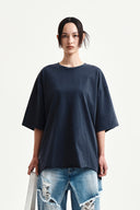 RAW CUT GRAFFITI LOGO TOP IN NAVY image 17