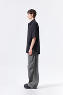 STRAP BELTED PANTS FOR MEN IN CHARCOAL GREY image 7