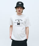 DOODLE BEAR IMAGE GRAPHIC TEE IN WHITE image 1