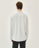 CLASSIC LOGO LINEN SHIRT IN WHITE image 3