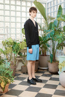 BACK LOGO SEE THROUGH CARDIGAN FOR MEN IN BLACK image 19