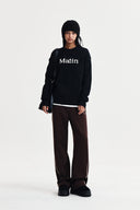 MATIN MIXED YARN KNIT PULLOVER IN DARK NAVY image 20
