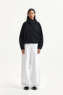 DRAWSTRING HEM CARGO PANTS IN IVORY image 5