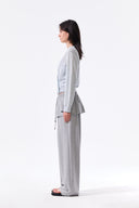 BACK LOGO SHEER CARDIGAN FOR WOMEN IN LIGHT BLUE image 7
