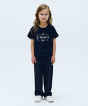 KIDS W CROP SWEAT SET-UP IN BLACK image 1