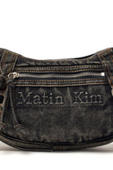 MATIN WASHED DENIM MINI HOBO BAG IN BLACK image 3