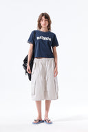 MATIN LOGO RINGER CROP TOP IN NAVY image 8