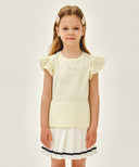 KIDS W LACE FRILL SLEEVELESS IN LIGHT YELLOW image 12