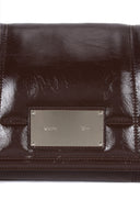 GLOSSY QUILTING MEDIUM CHAIN BAG IN DARK BROWN image 3