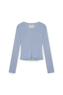 SNAP DETAIL SLIM TOP IN LIGHT BLUE image 14