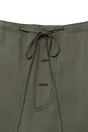 BUTTON POINT STRING WIDE PANTS IN KHAKI image 3