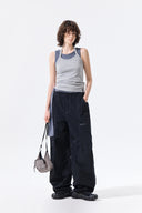 LABEL DETAIL HALTER TANK TOP IN GRAY image 18