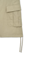 UTILITY CARGO BERMUDA PANTS IN BEIGE image 4