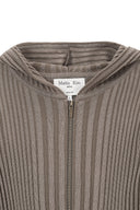 LOGO POINT DAMAGE SLIM HOODY CARDIGAN IN CHARCOAL GREY image 13