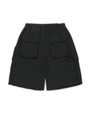 TERRY UTILITY POCKET BERMUDA PANTS IN BLACK image 12
