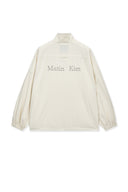 BACK LOGO HIGH NECK JUMPER IN CREAM image 3