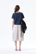 MATIN LOGO RINGER CROP TOP IN NAVY image 7