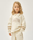 KIDS STRIPE POINT COLLAR SWEATSHIRT IN IVORY image 11