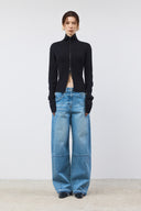 TWISTED SEAM DENIM PANTS IN BLUE image 12